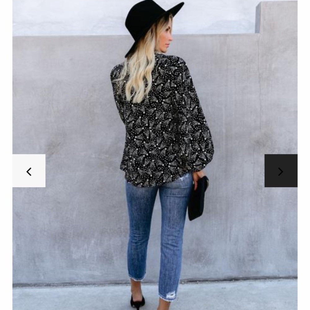 NWT vicidolls balloon sleeve blouse - Picture 4 of 10